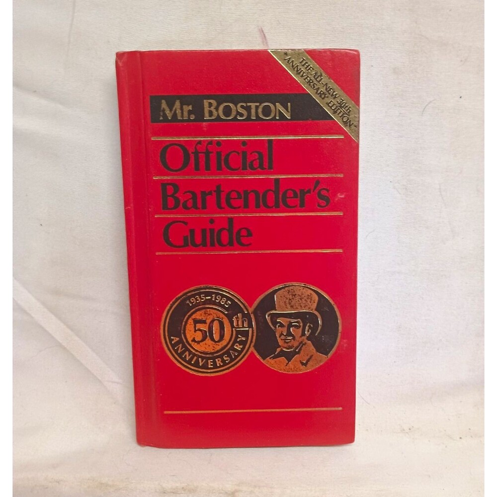 Vintage 1984 Mr Boston Official Bartender's Guide Leo Cotton 50th Anniversary